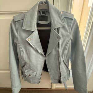 RUDSAK Sky Blue Leather Jacket